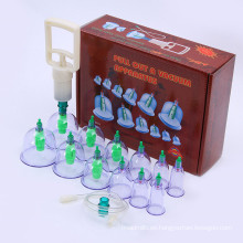 Juego de tazas de ventosas hijama de vacío de plástico médico chino tradicional (PC AS) de 12 tazas